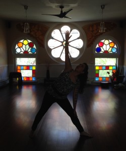 Me striking a pose in the space where we'll be holding our workshop.